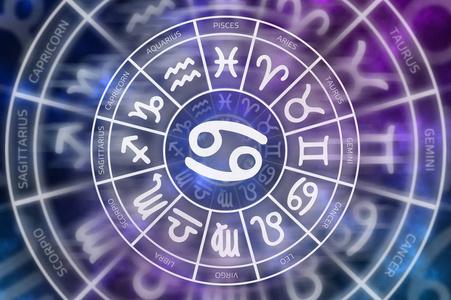 黄道十二宫巨蟹座:占星术和占星术的概念照片